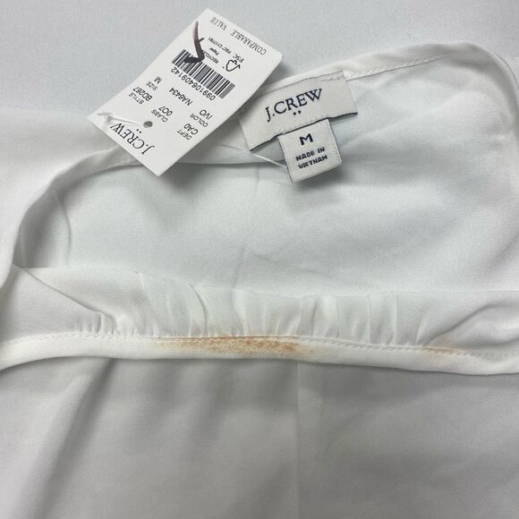 J. Crew Factory Button-neck top with ruffles Item BD267 - Picture 4 of 6